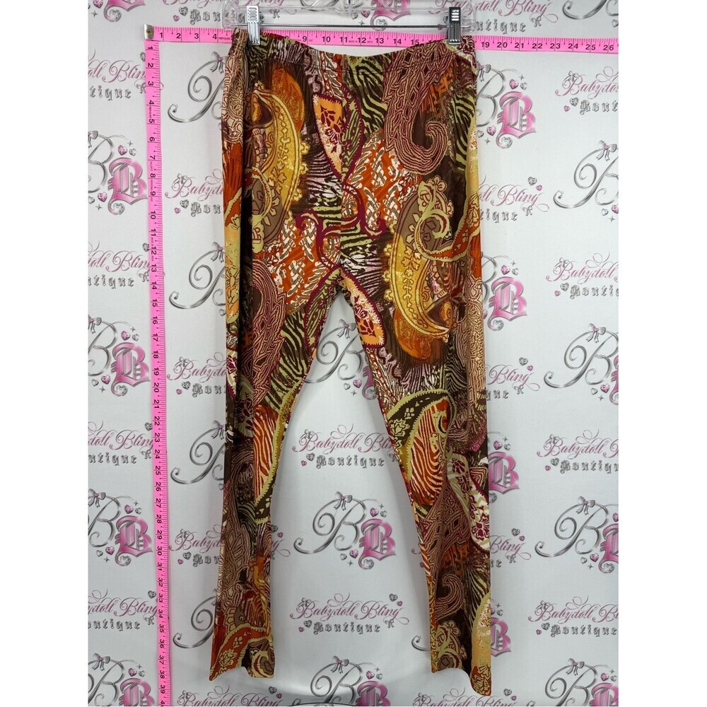 Lbisse pants leggings tights Paisley Stretch Leggings in Autumn Tones